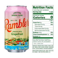 RAMBLER Lemon-Lime can showing citrus imagery and refreshing flavor benefit