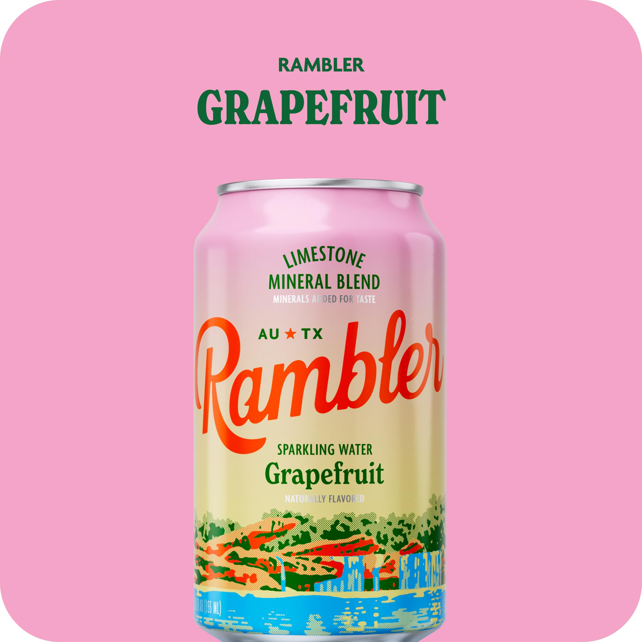 RAMBLER can close-up texture and label detail highlighting natural grapefruit flavor