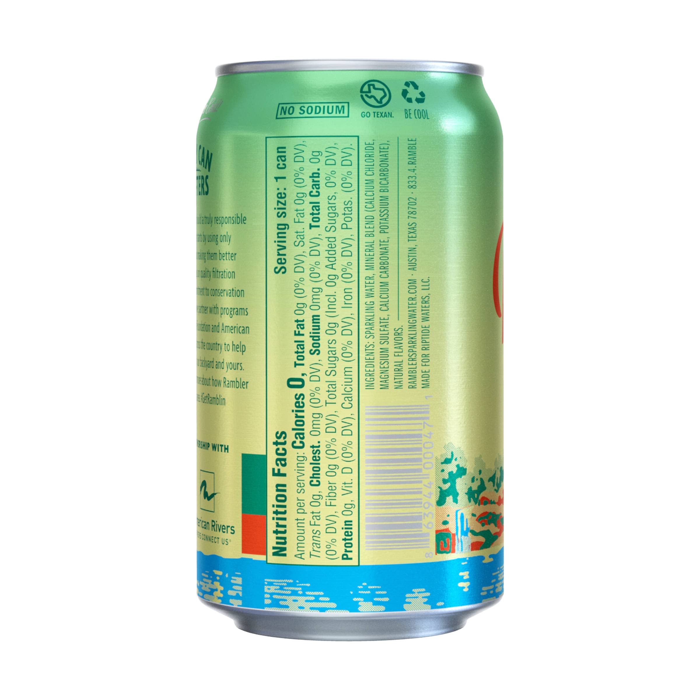 RAMBLER can in hand illustrating 12 oz size and convenient portability benefit