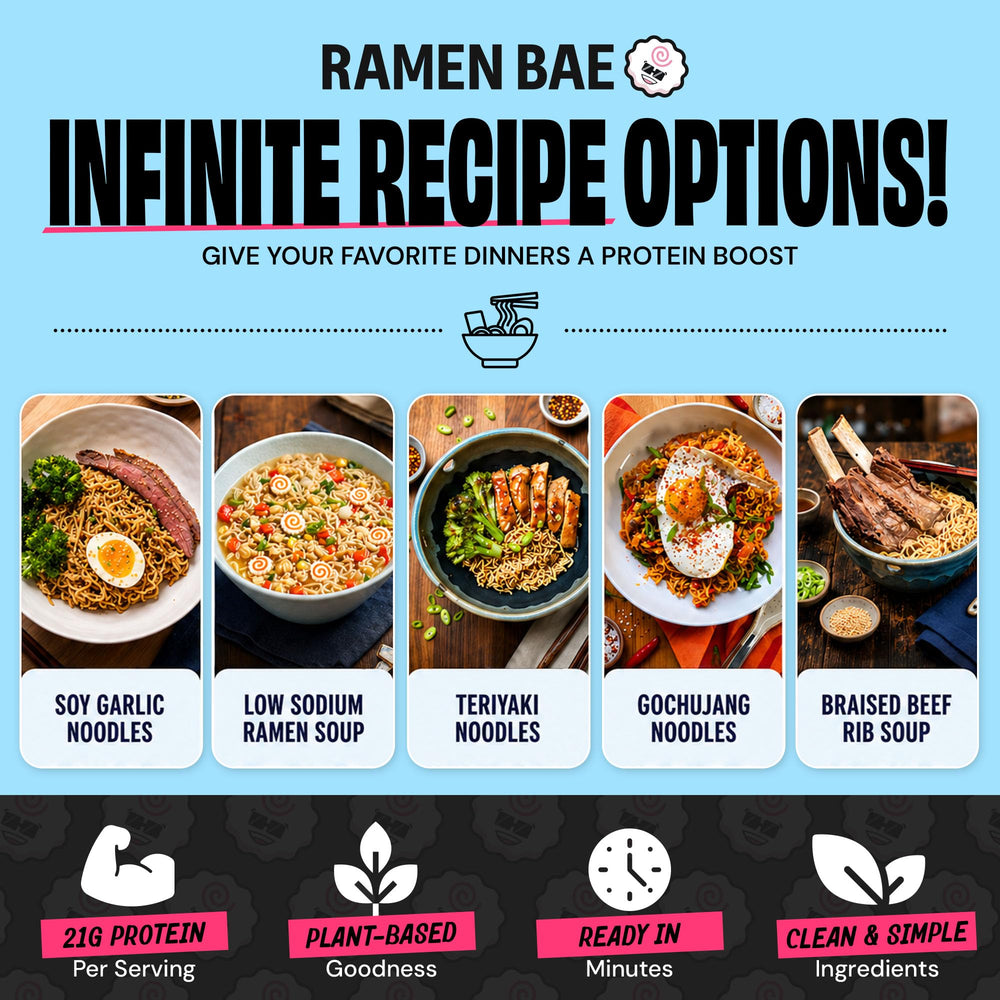 Ramen Bae bowl served with toppings showing versatility and appetite appeal