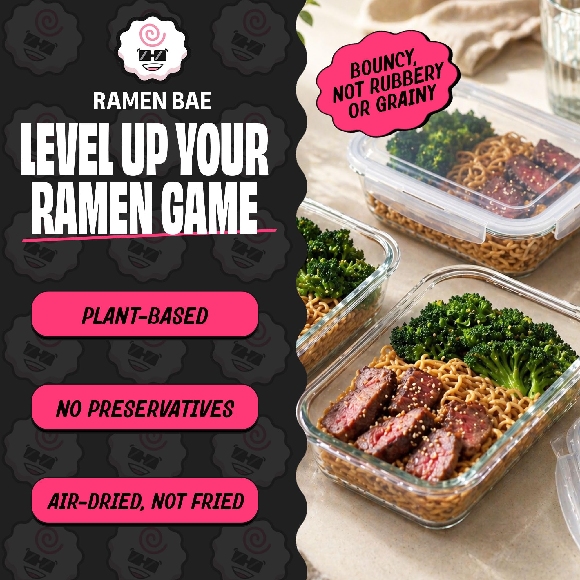 Ramen Bae noodles cooking in a pot illustrating quick preparation benefit