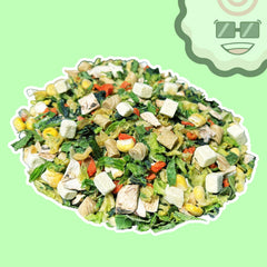 Ramen Bae veggie mix in a ramen bowl adding color and quick flavor