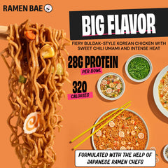 Ramen Bae noodle close-up highlighting springy texture and chewy protein benefits