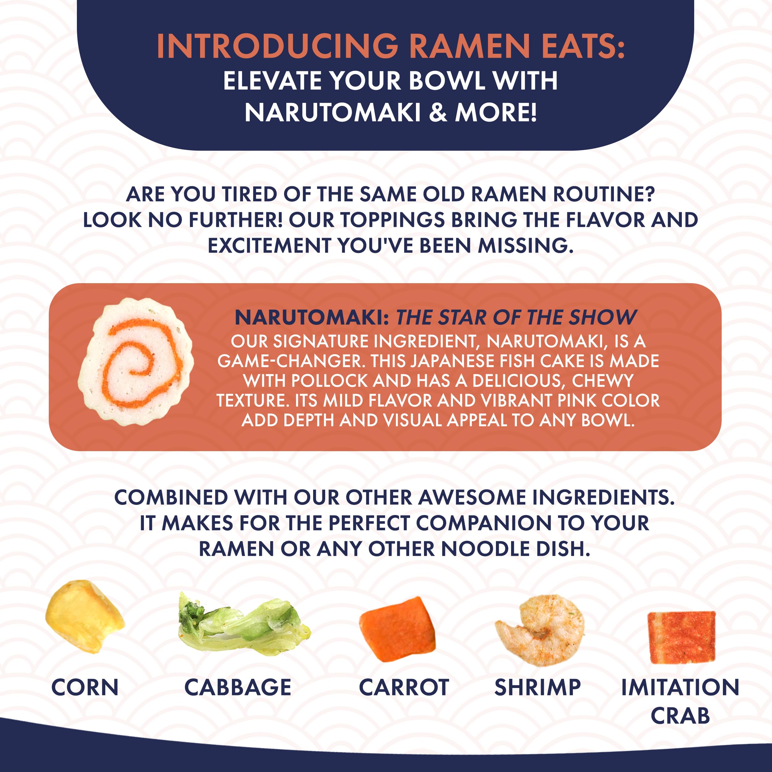 Ramen Eats label and ingredient list view showing allergens and whole ingredients