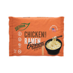 RAMEN EXPRESS opened seasoning pouch beside noodles, showing easy customization benefit