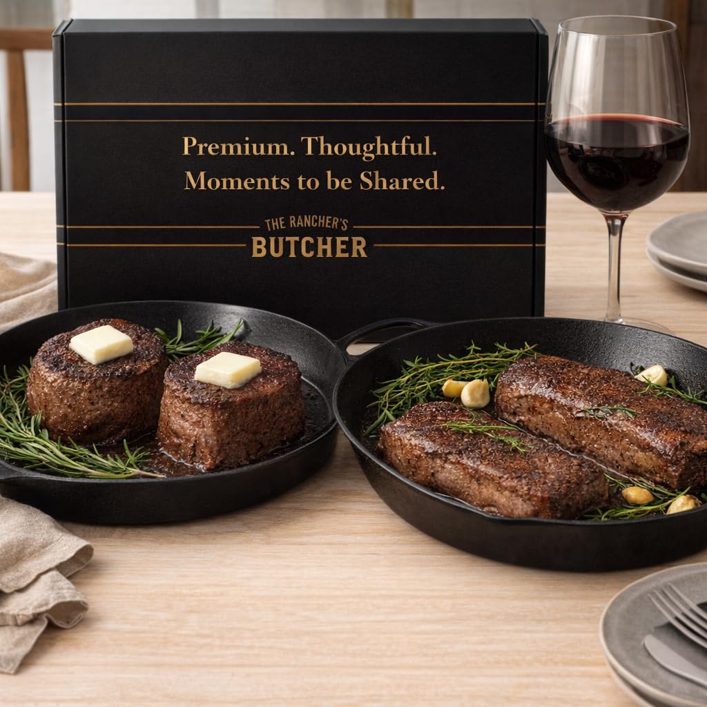 The Rancher’s Butcher front packaging showcasing premium gift box and freshness