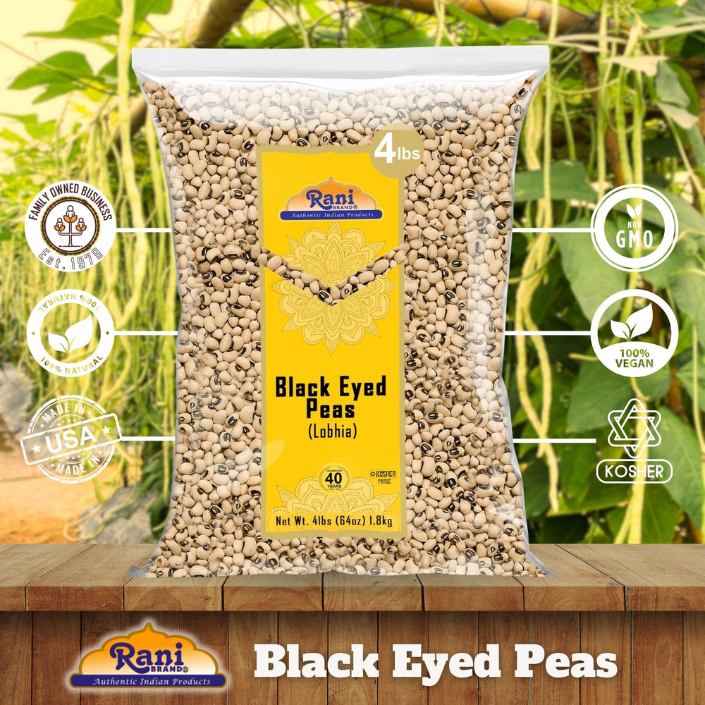 Rani Brand cooked black eyed peas in a bowl showing creamy texture and serving idea