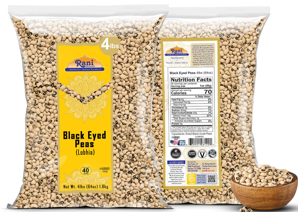 Rani Brand nutrition panel close-up showing kosher and no-preservatives claim