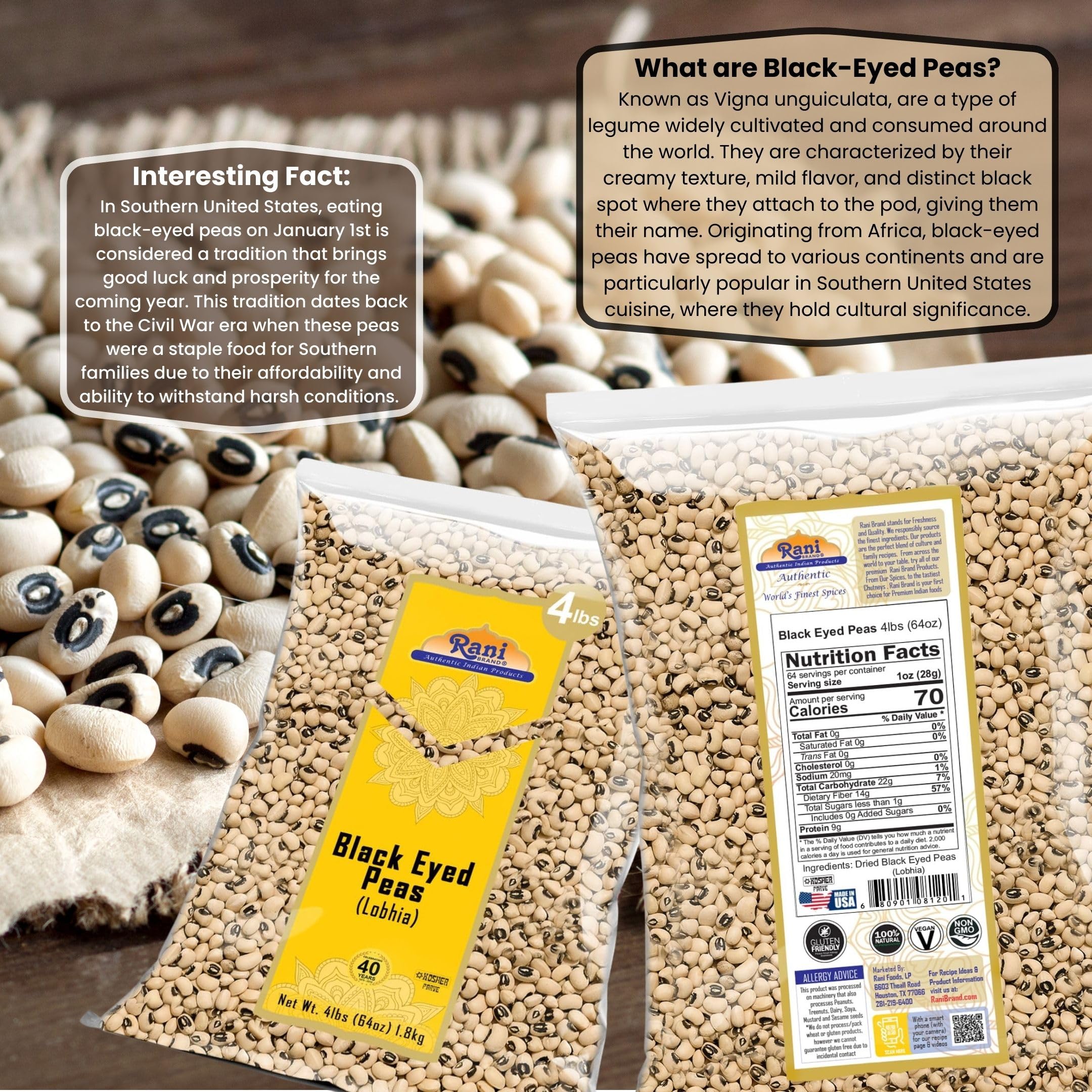 Rani Brand opened bag with spoon demonstrating easy dispensing and storage