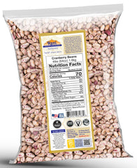 Rani Brand beans next to measuring cup showing 4 lb scale and bulk value advantage