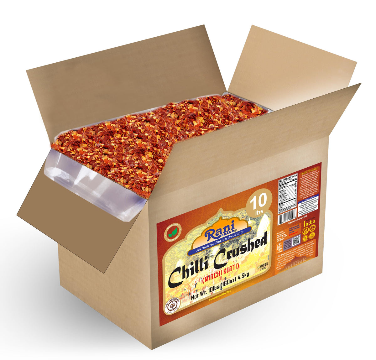 Rani Brand front packaging showing 10 lb bulk box and clear labeling benefit convenience