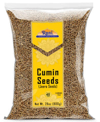 Rani Brand front package showing 28oz cumin seeds and clear benefits