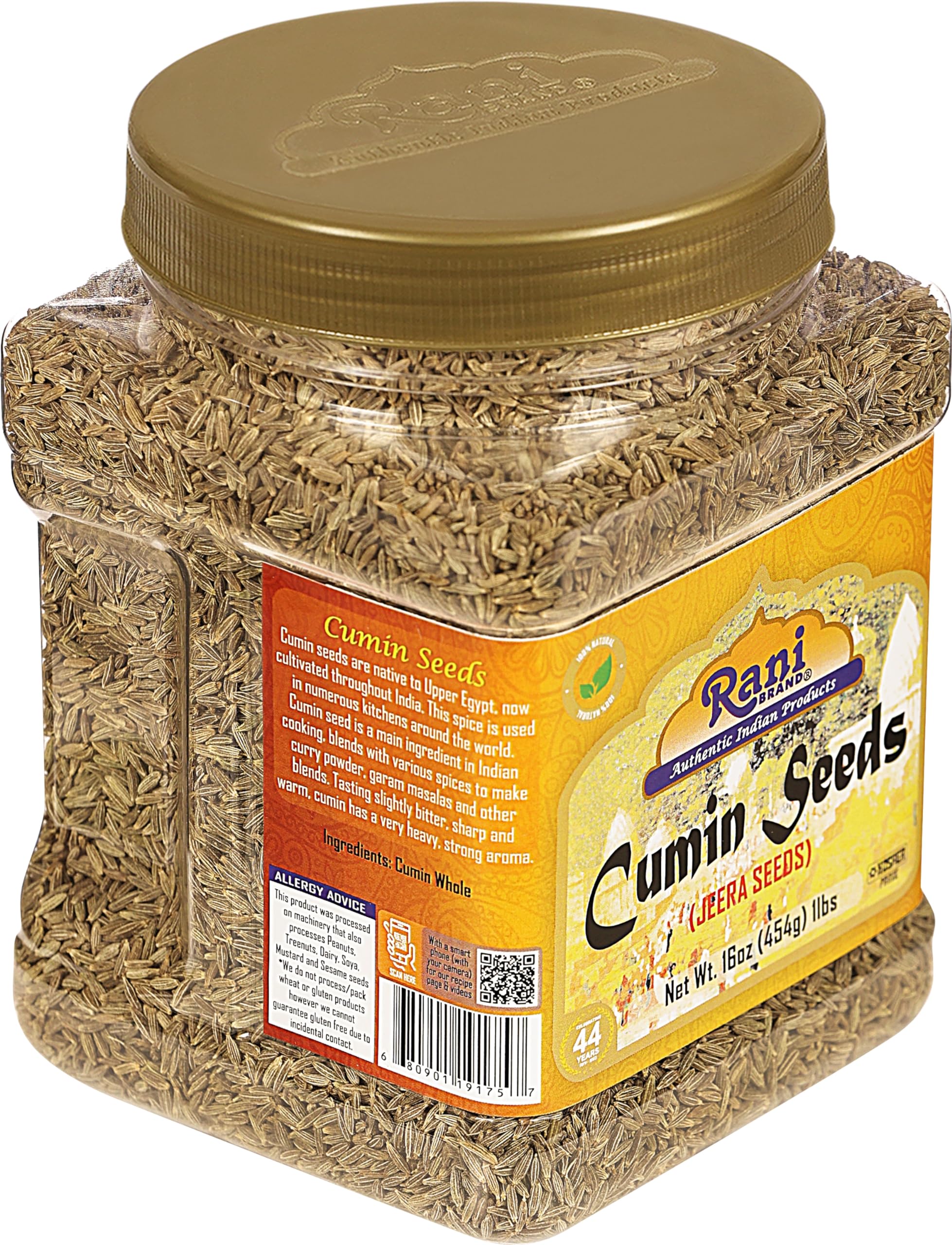 Rani Brand ingredient label showing non-GMO kosher vegan certifications benefit clarity