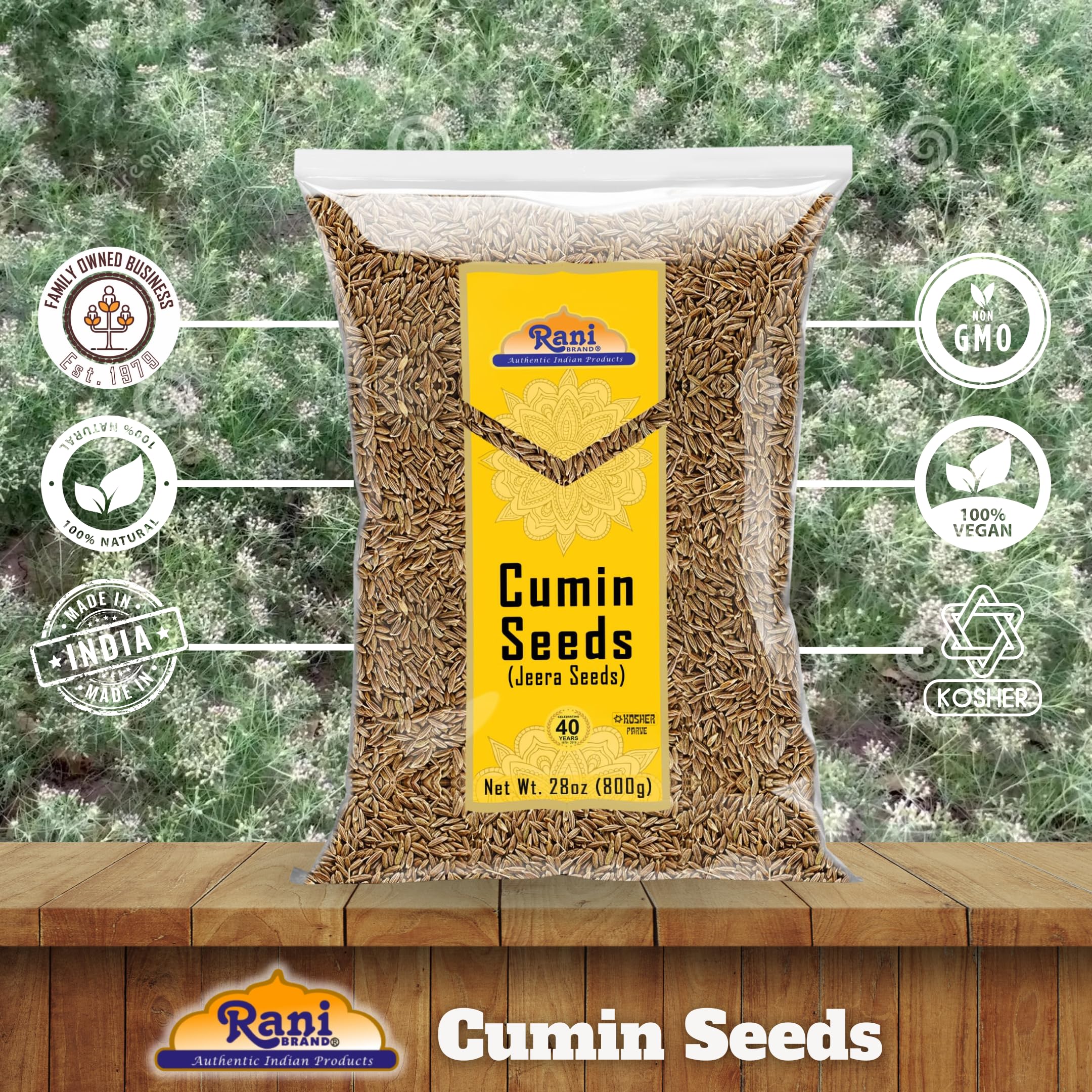 Rani Brand cumin seeds toasting in pan boosting aroma and flavor