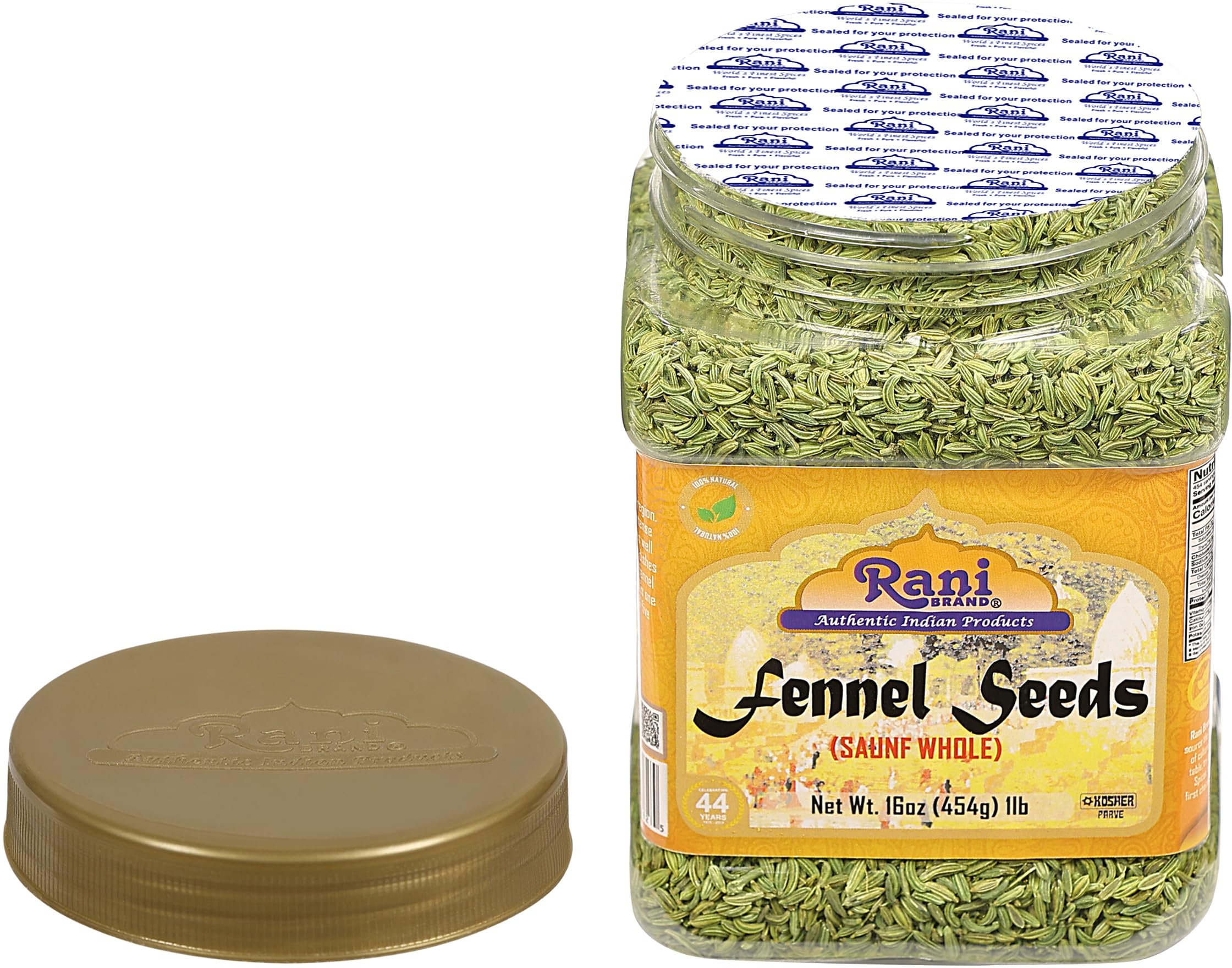 Rani Brand fennel seeds sizzling in oil to release flavor