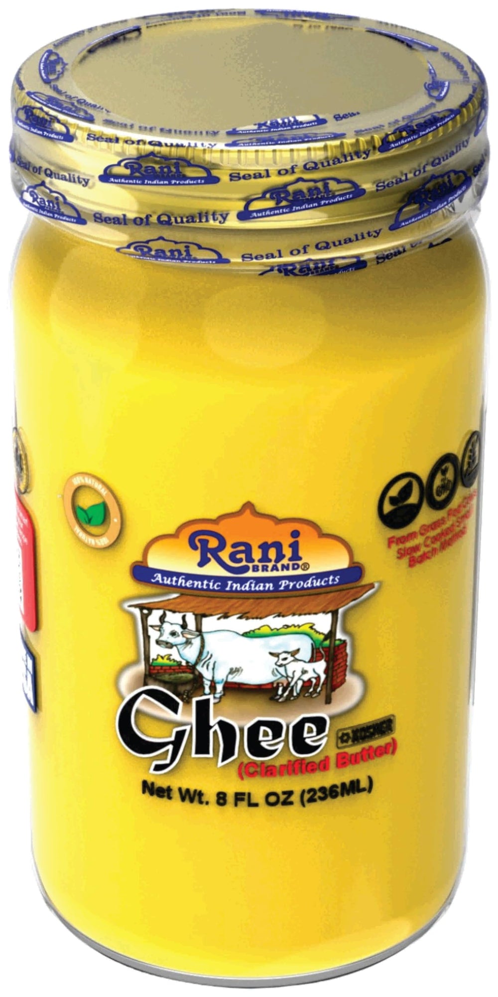 Rani Brand ghee on kitchen table in lifestyle setting inspiring meals