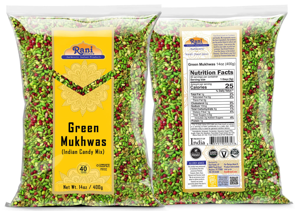 Rani Brand spoon serving mukhwas as an after-meal palate refresher
