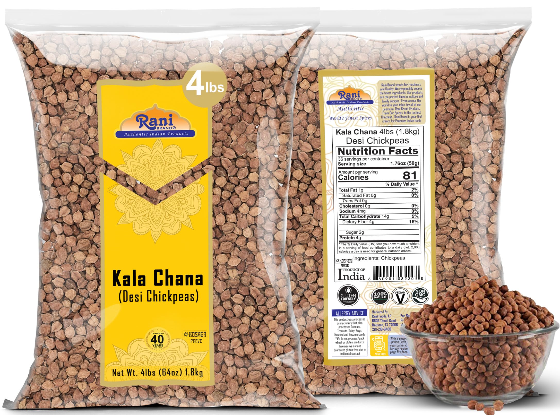 Rani Brand product label showing kosher and non-GMO badges, builds trust and standards