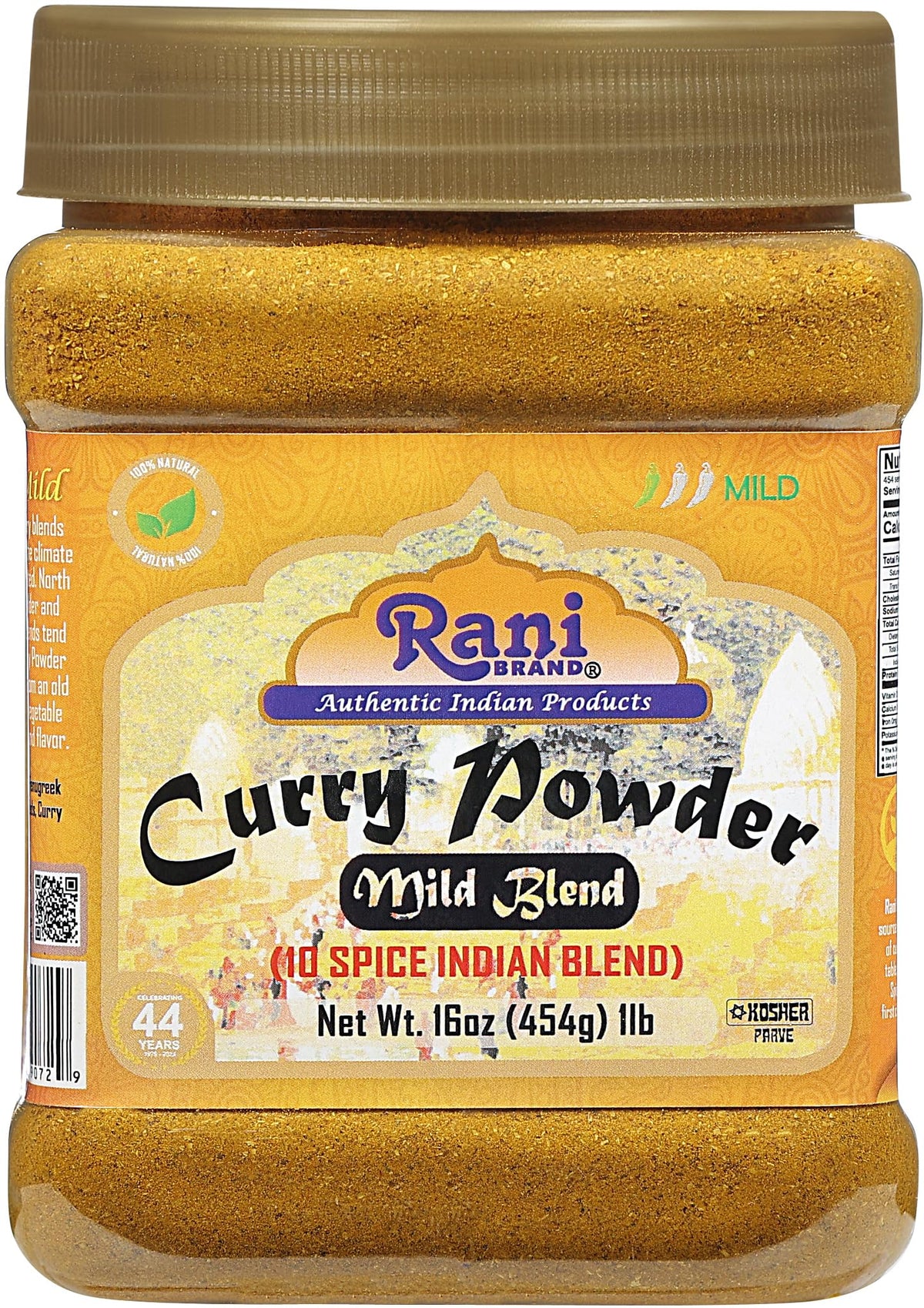 Rani brand front jar showing label and 1 lb size for consistent flavor