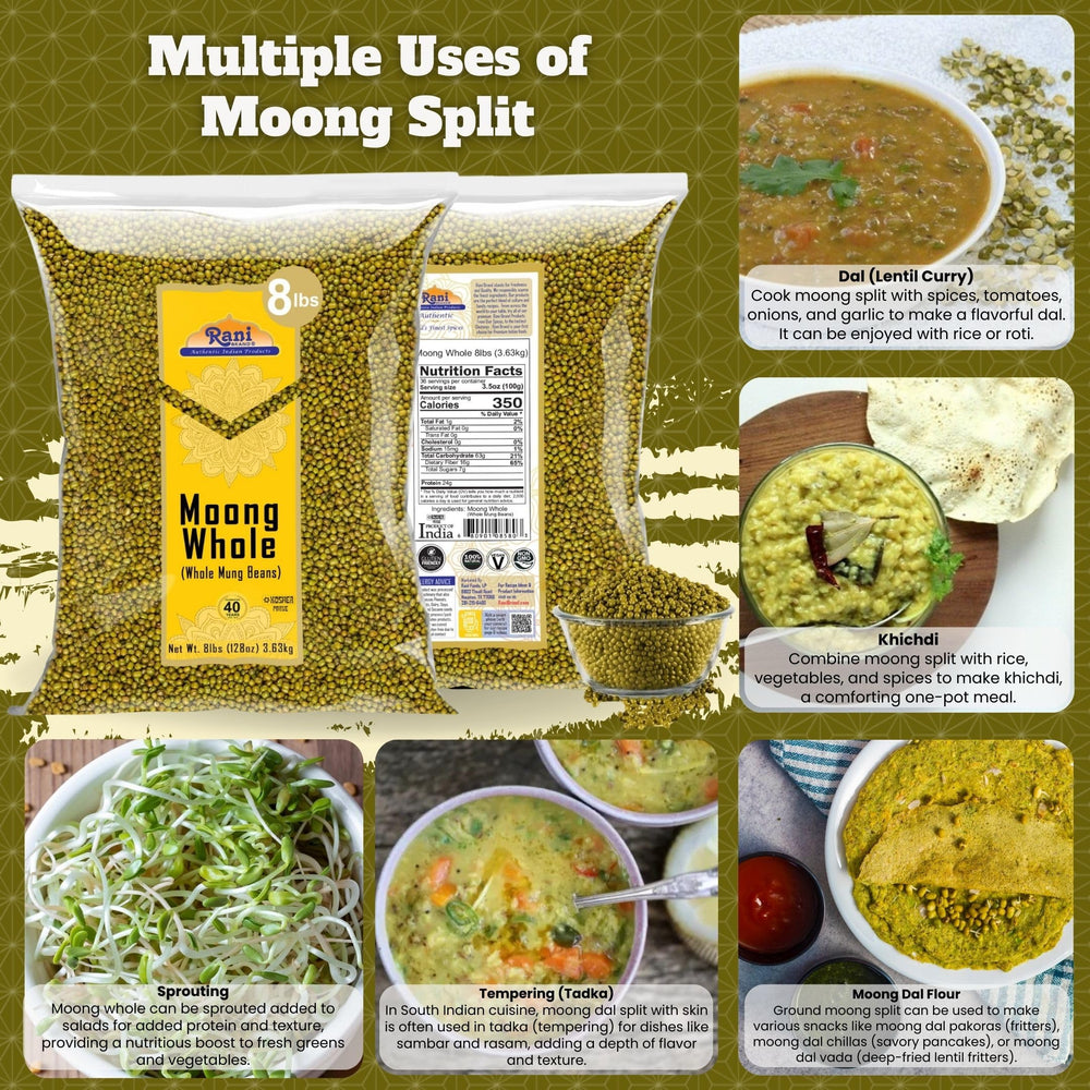 close-up of Rani moong whole bean texture highlighting freshness