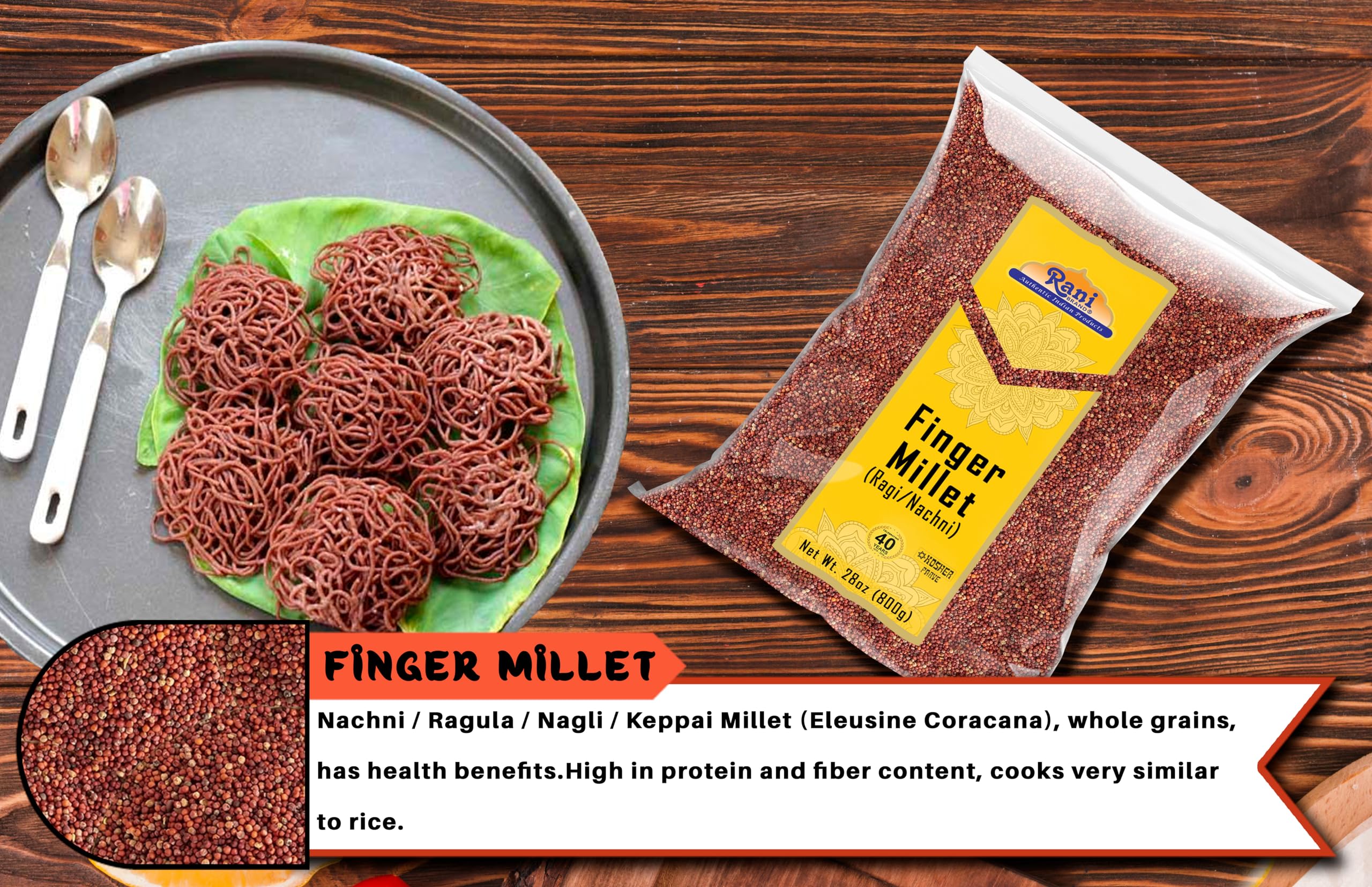 Rani Brand freshly ground ragi flour ready for batter, ideal for baking