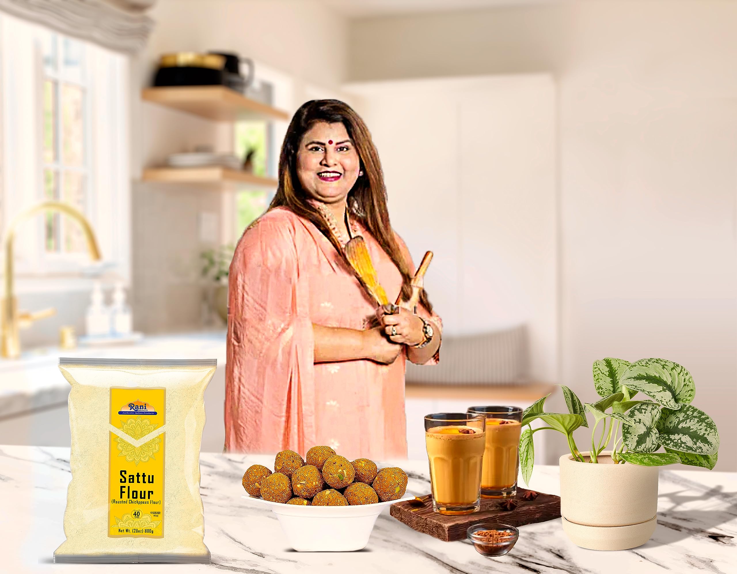 Rani Brand flatbread made with sattu showing hearty, golden result
