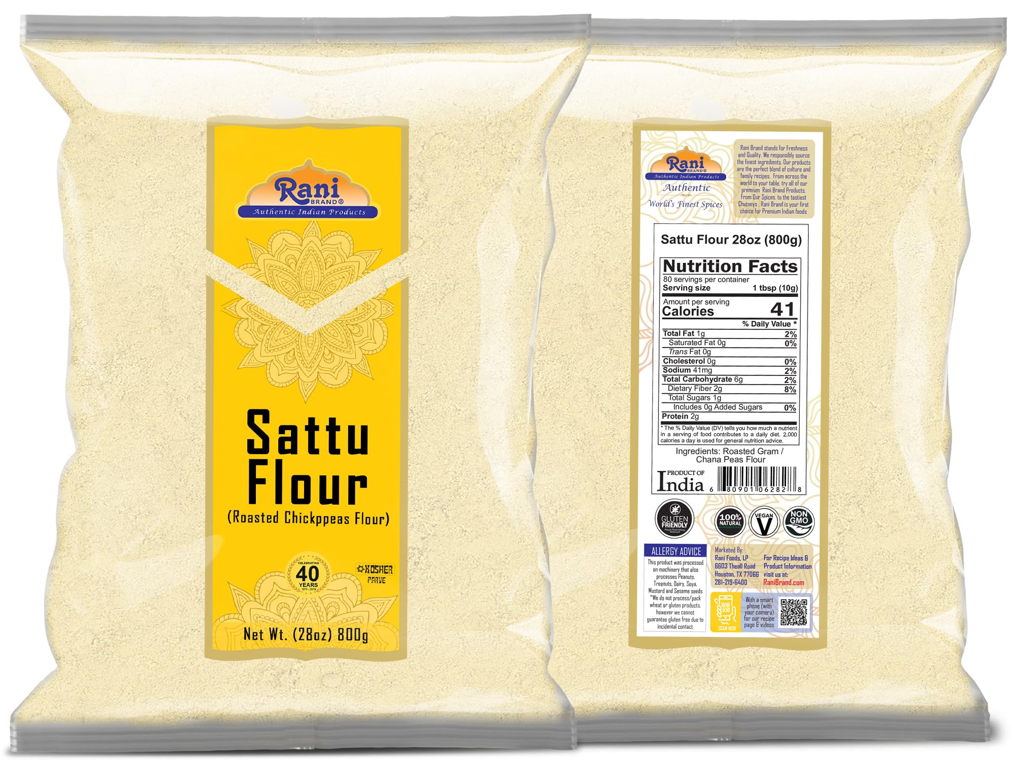 Rani Brand savory sattu snack rolls on plate highlighting crisp texture