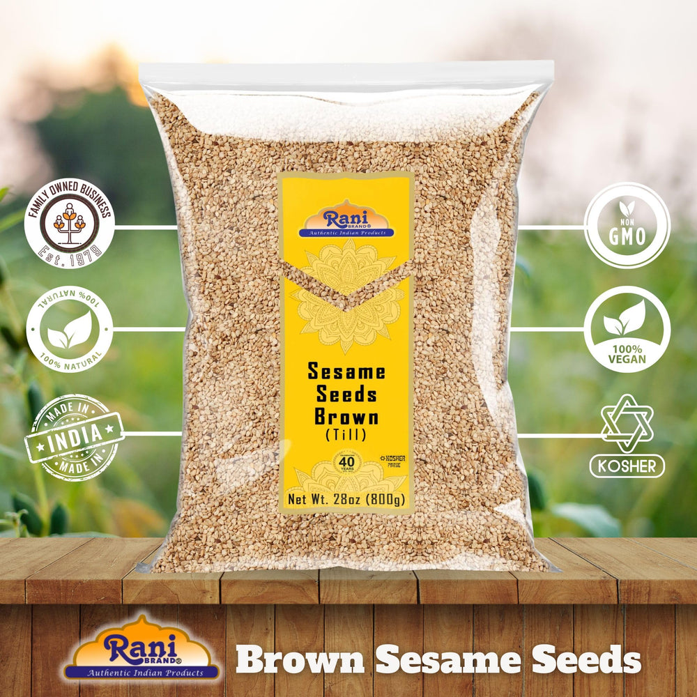 Rani Brand sesame seeds sprinkled on freshly baked bread for extra crunch