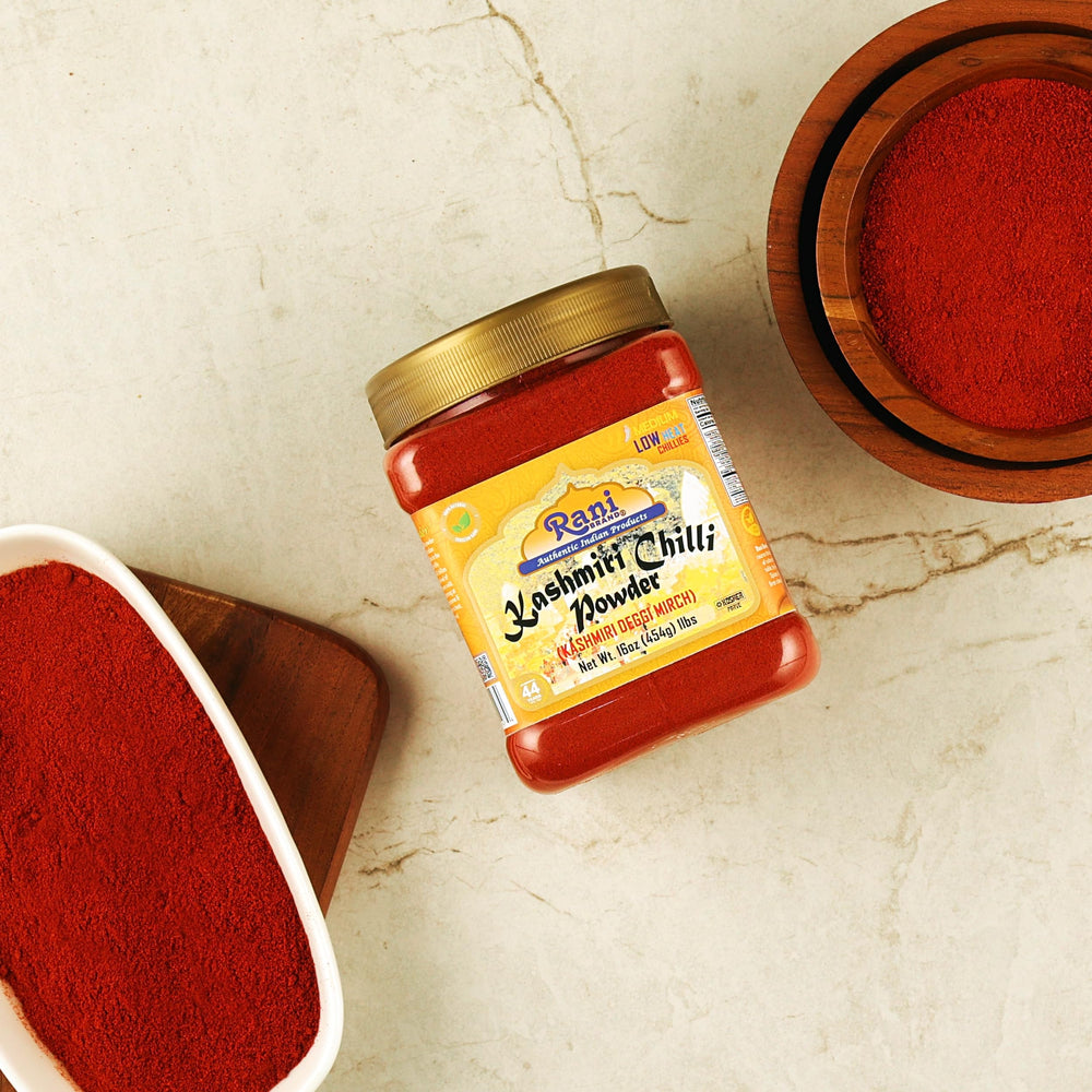 Rani Brand spoonful of powder ready to add for controlled seasoning