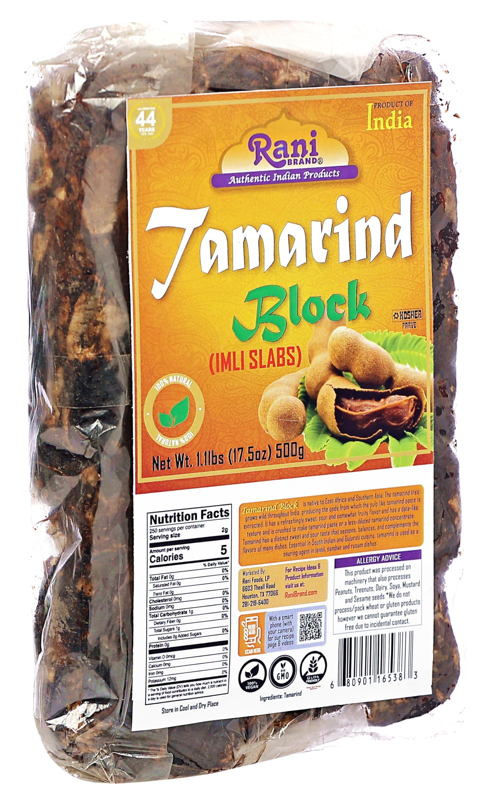 Rani tamarind block being used in kitchen to add tangy flavor to curry