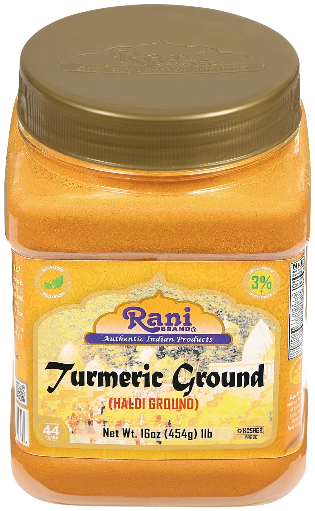Rani turmeric measured in spoon illustrating easy portioning benefit
