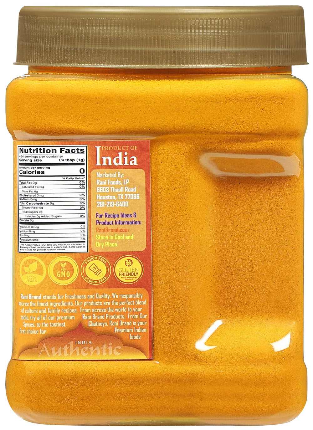 Rani turmeric in bowl showing ready-to-use spice for recipes
