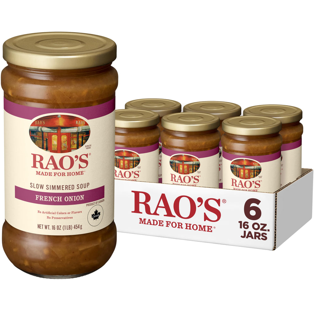 Rao's front packaging showing six-pack convenience and ready-to-serve benefit