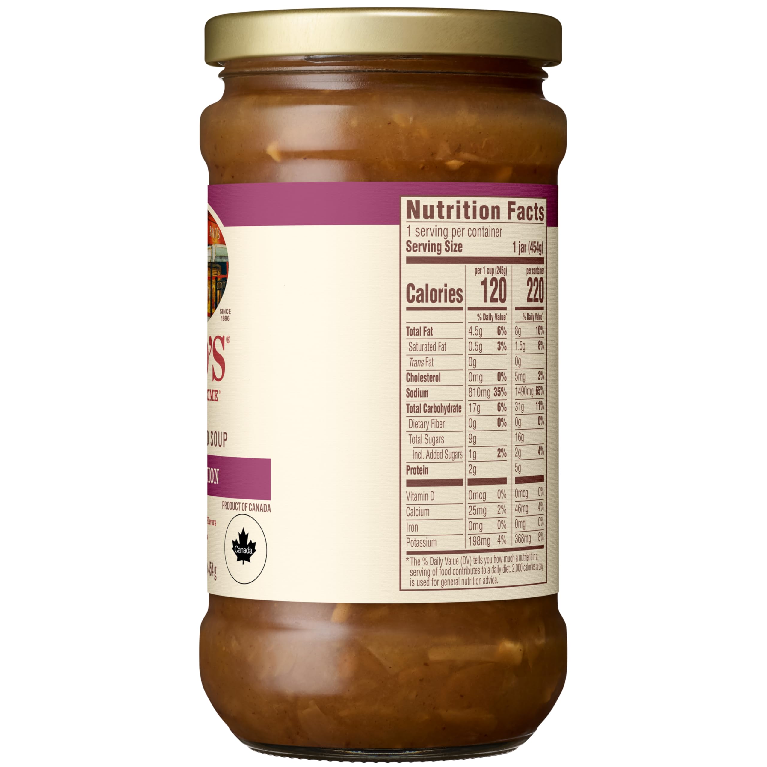 Rao's label and ingredients close-up showing premium, no artificial colors