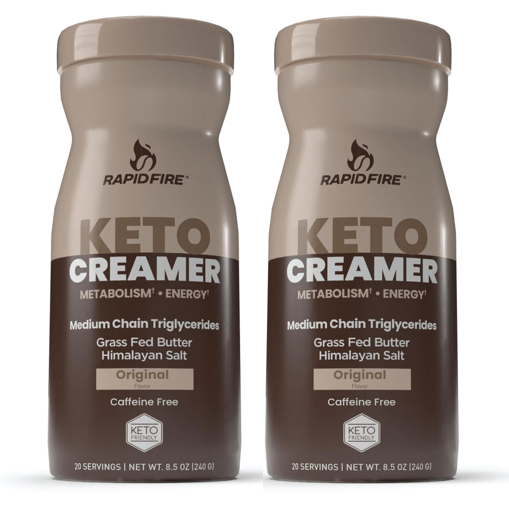 Rapid Fire front packaging showing brand and product benefit of creamy energy