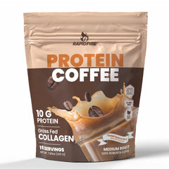 Rapid Fire front pack showing hazelnut flavor and serving info for quick identification and convenience
