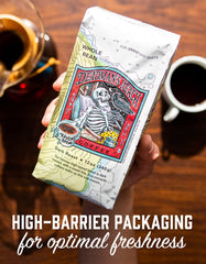 Raven's Brew espresso shot extracted with crema showcasing bold flavor