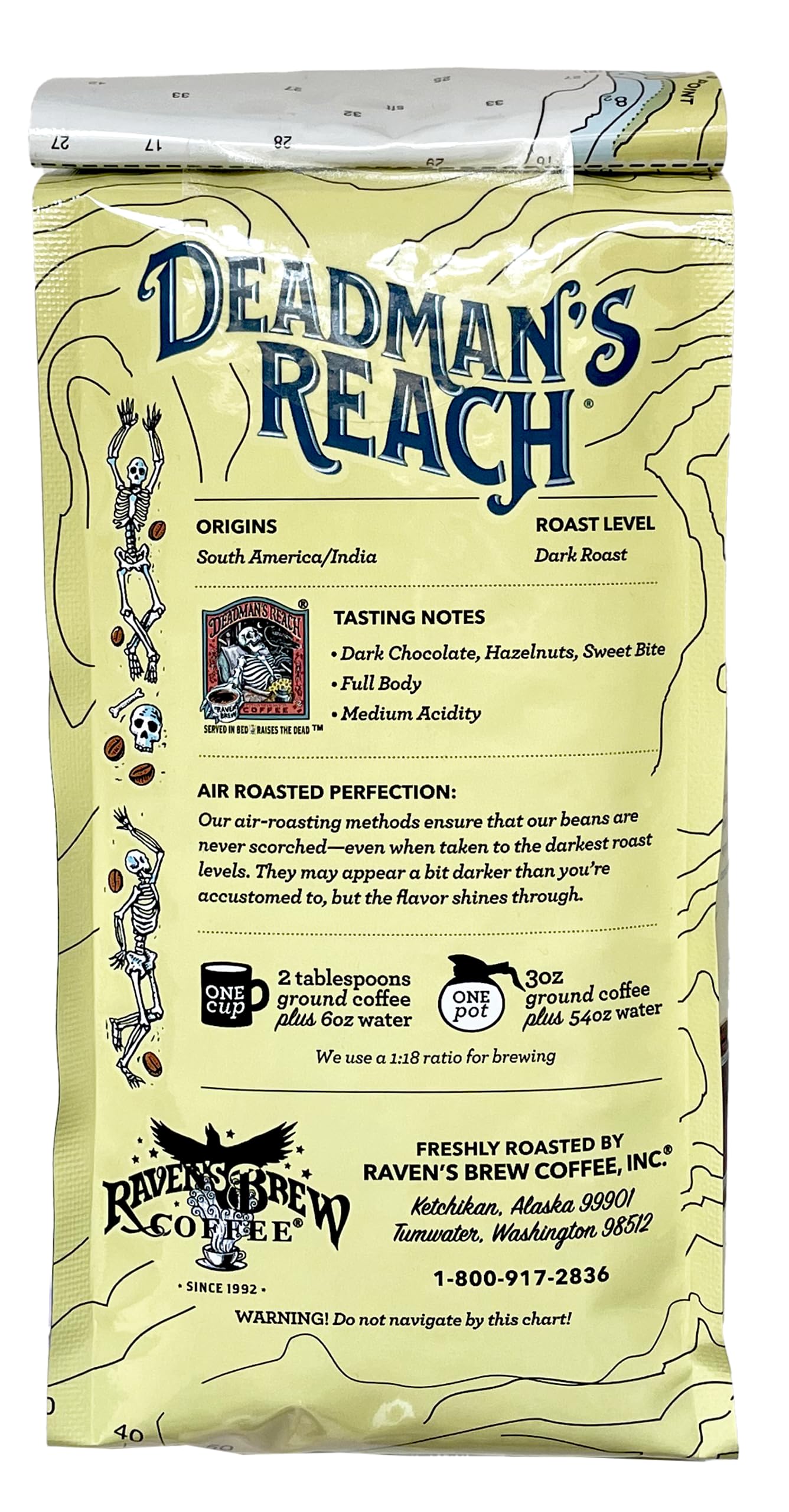 Raven's Brew beans in hand illustrating aroma and grind-to-brew convenience