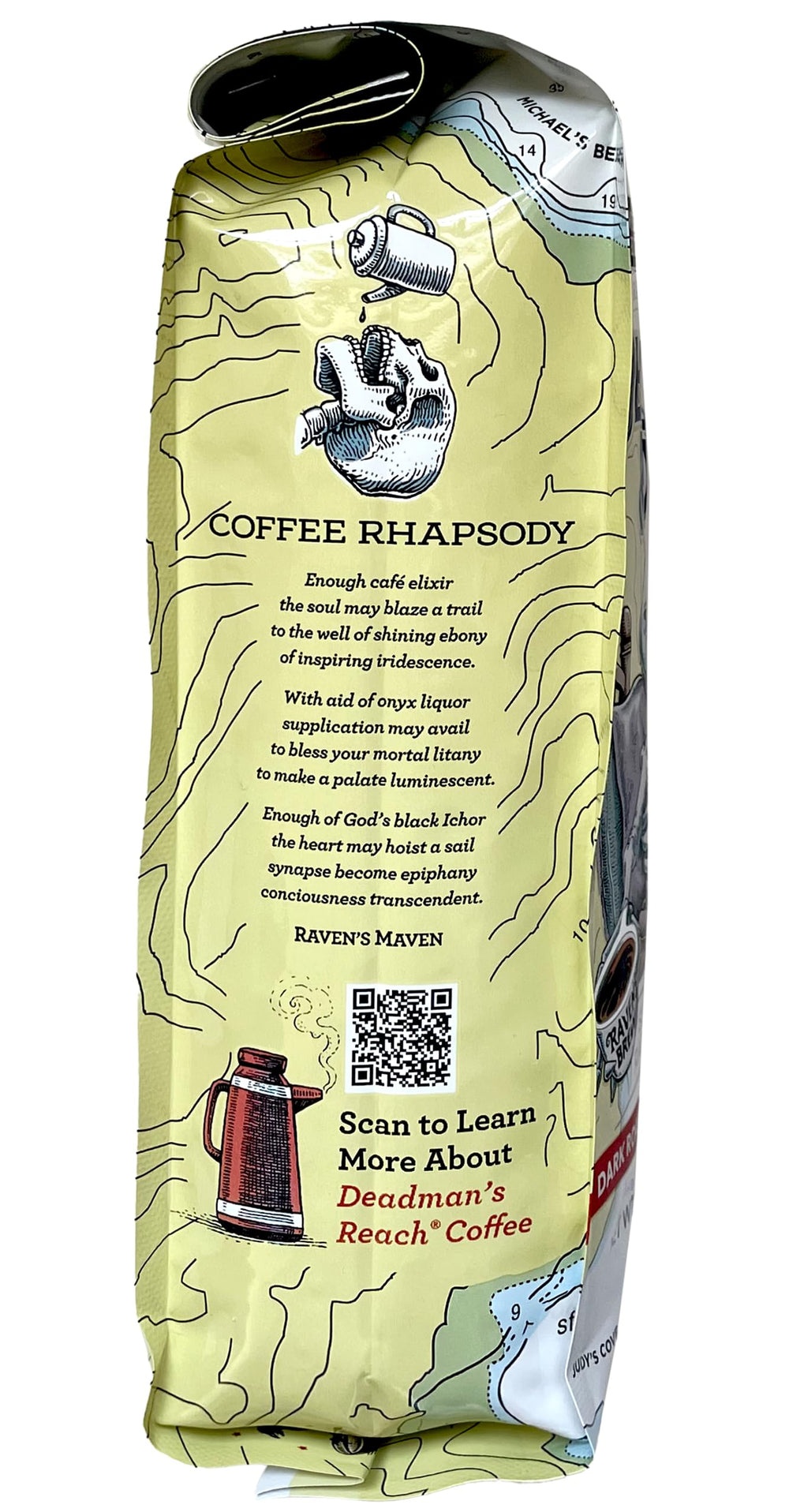 Raven's Brew brewed cup in lifestyle setting emphasizing energizing ritual