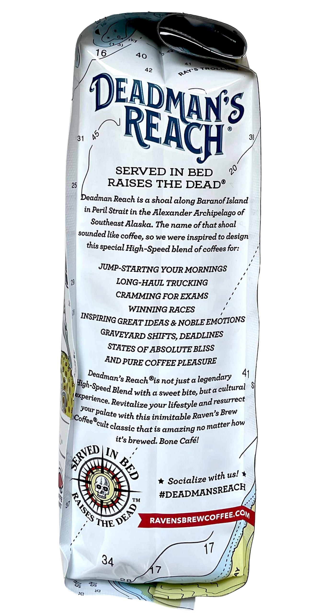 Raven's Brew roast profile graphic illustrating air-roast evenness benefit