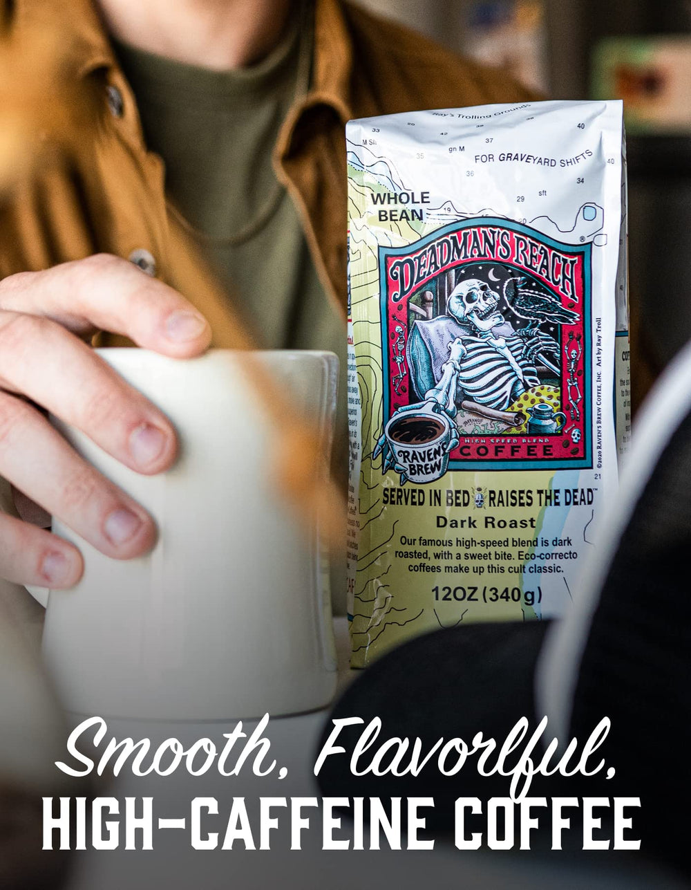 Raven's Brew French press brewing dark roast emphasizing full body