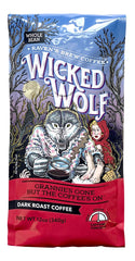 Raven's Brew Wicked Wolf front packaging showing brand and roast freshness