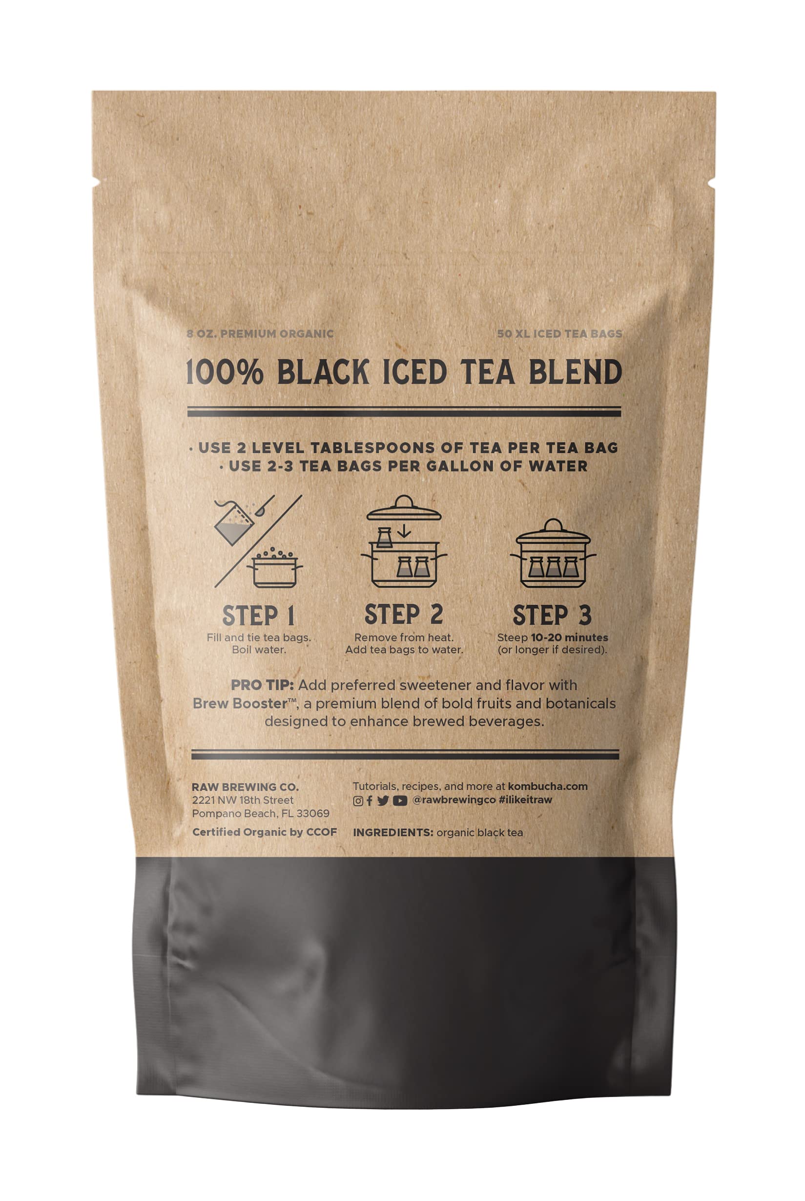 Raw Brewing Company close-up of loose-leaf texture and cut, highlighting bold brew potential