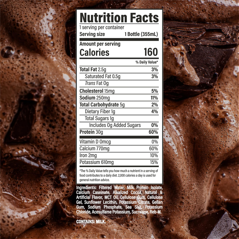 RAW texture close-up showing smooth chocolate consistency for easy drinking
