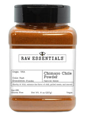 Raw Essentials front packaging showing 8 oz jar and label, conveys authentic flavor
