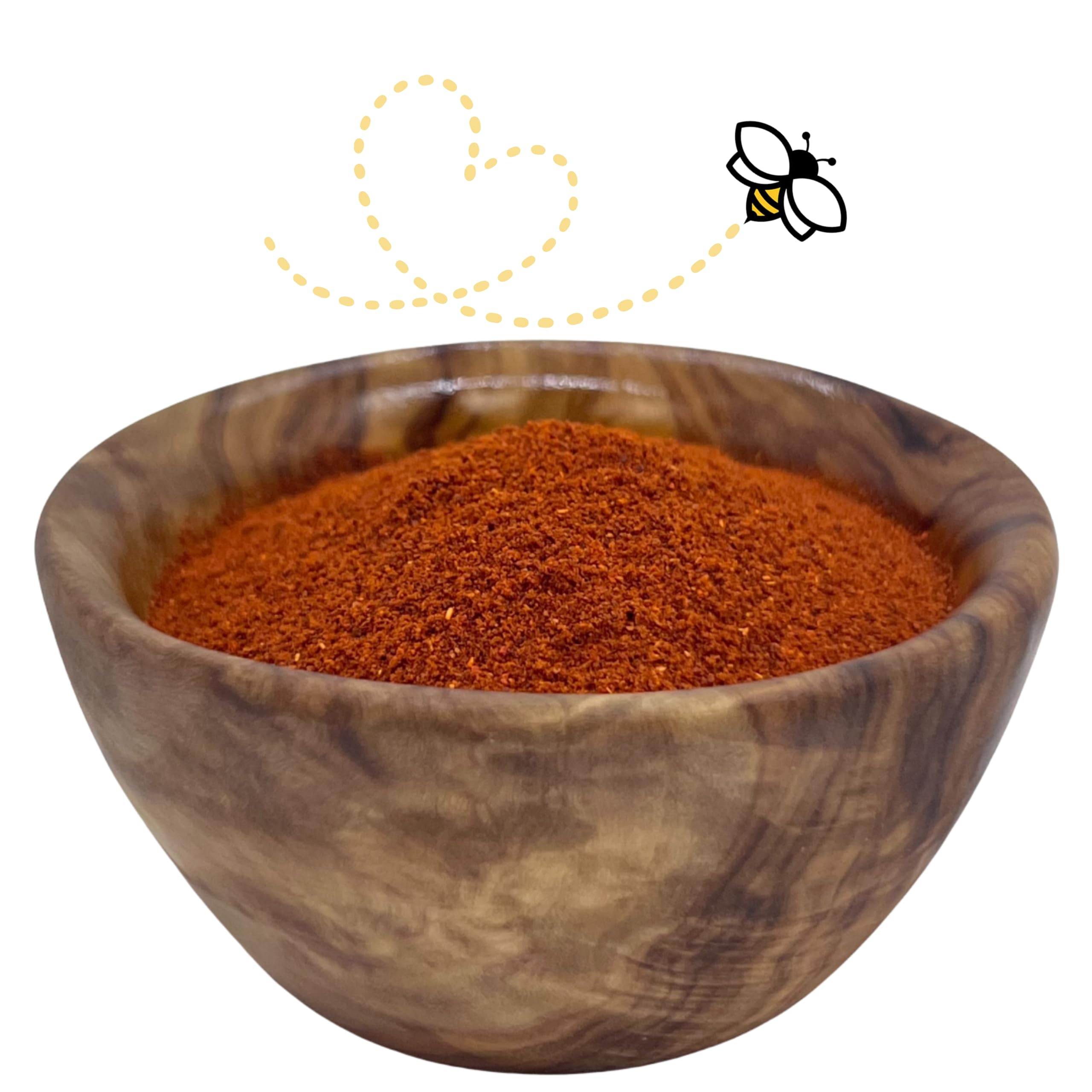 Raw Essentials powder close-up of fine texture and rusty red color, shows quality