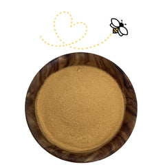 Raw Essentials close-up of golden powder texture for smooth blending benefit