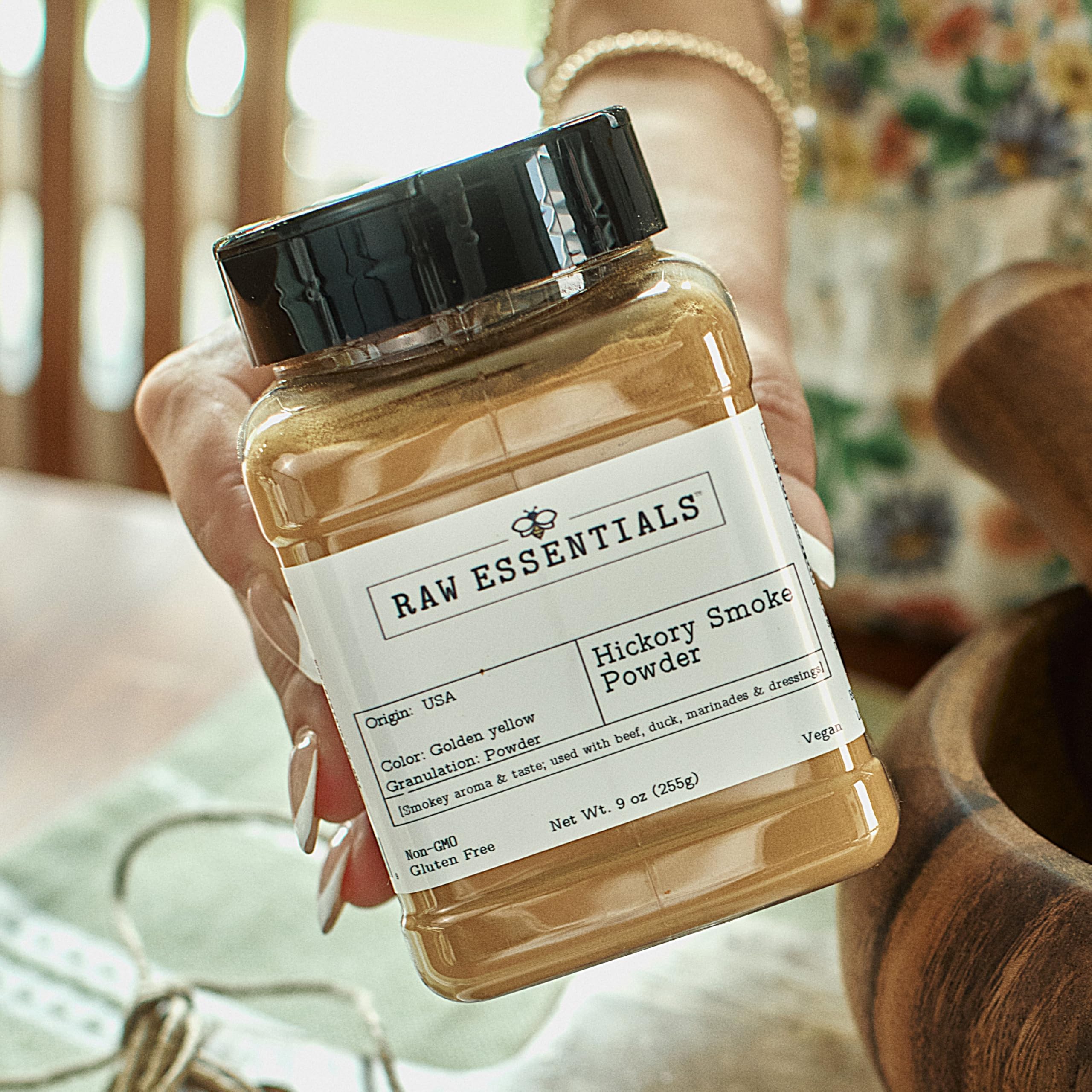 Raw Essentials ingredient label listing maltodextrin and natural smoke for transparency benefit