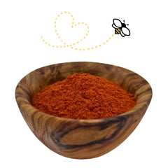 Raw Essentials open jar textured powder close-up showing rich color and quick seasoning benefit