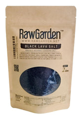 Raw Garden front packaging showing two-pound bag and bold black salt